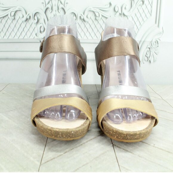 Tsubo Nilanti Women’s Multicolor Leather Wedge Sandals Size 9.5 - Picture 5 of 10